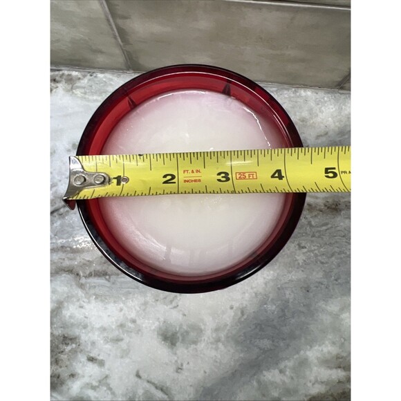 Marquis By Waterford Brookside Red Hurricane Candle RUBY Red ~ Cinnamon RARE - Picture 6 of 9